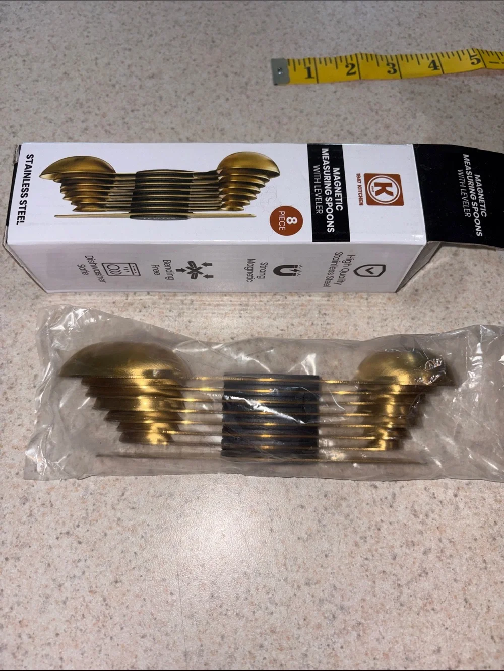 Magnetic Stainless Steel Measuring Spoons - 8 Piece